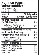 Cantucinni Cranberry Nutrition Facts
