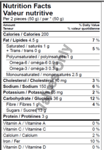 S Buscuits Chocolate Chip Nutrition Facts