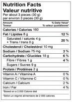 Sfogliatine Biscuits Nutrition Facts