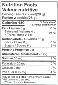 Sucre & Beurre Lemon Raspberry Shortbread Cookies Nutrition Facts